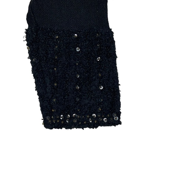 BEREK RHINESTONE CRYSTAL BUTTON DOUBLE BREASTED COTTON KNIT CARDIGAN SWEATER - Picture 12 of 14